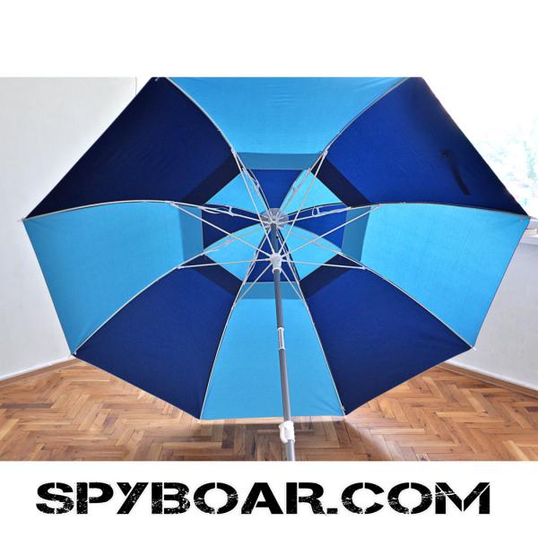 Beach umbrella with UV protection factor 30+, diameter 2 m.