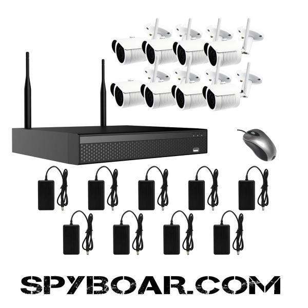 Used Longse CCTV Kit with 8 2MP Wireless Cameras with NVR Recorder