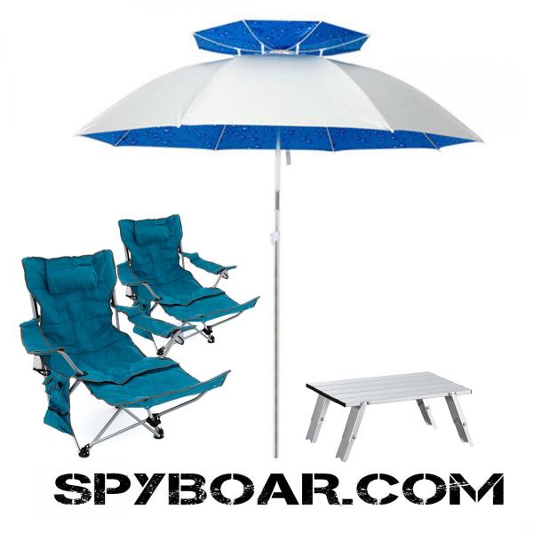 Комплект чадър, маса и столове