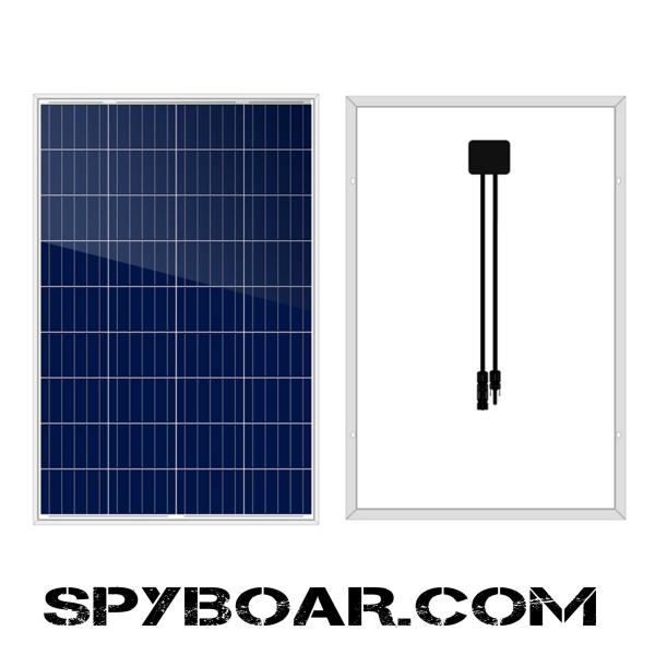 Polycrystalline solar panel for 12V rechargeable batteries