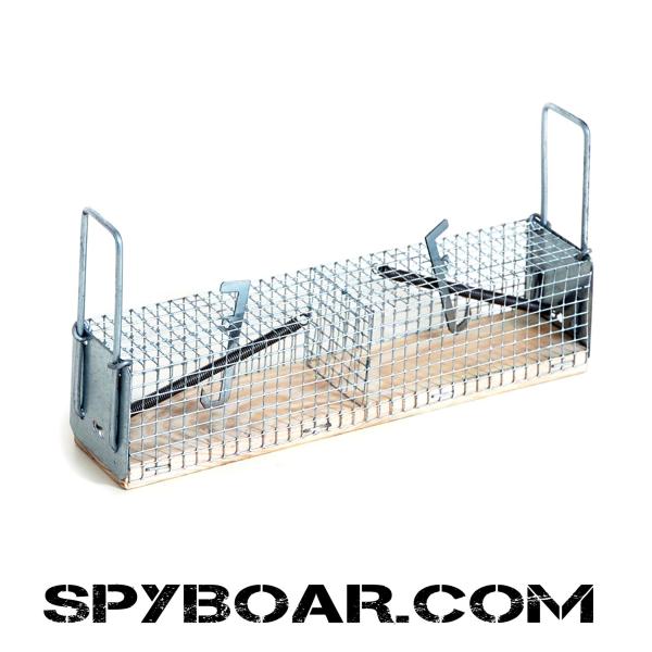 Cage trap with two openings for mice