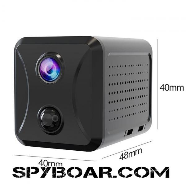 4G супер мини SPY камера със SIM, TF  и вградена батерия с малка консумация