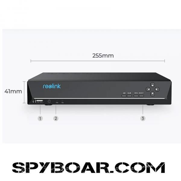Комплект за видеонаблюдение Reolink 4 х 5MP жични камери с 8 канално NVR устройствои вградена 2TB памет