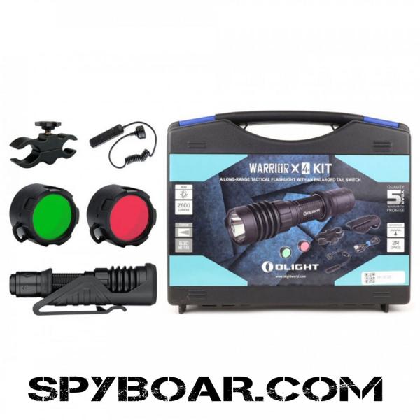 Tactical flashlight Olight Warrior X 4 - 2600lm. - Hunting kit