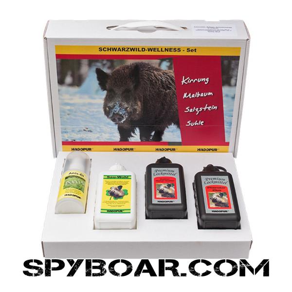 Set baits for wild boar Hagopur Wild Boar Wellness Set, anise oil, truffle, beech tar, pheromones