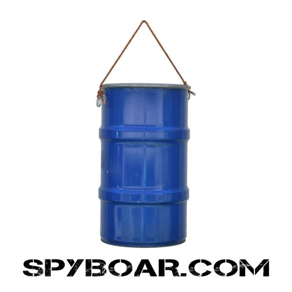 60-литров употребяван метален бидон, подходящ за хранилки на диви животни