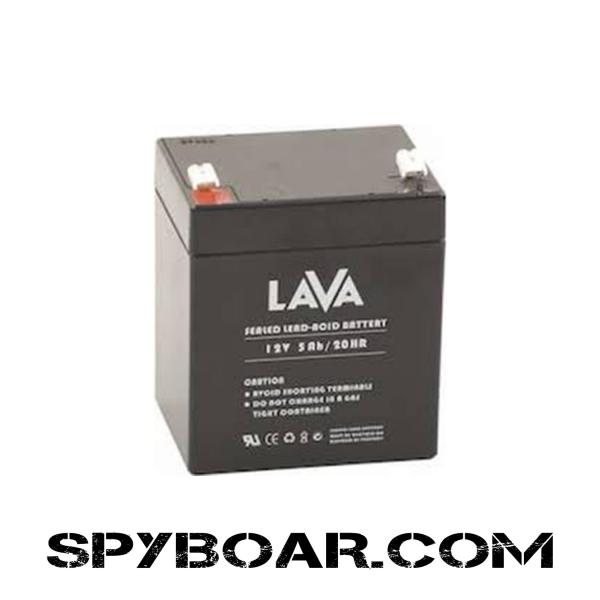 Lead rechargeable accumulator battery Lava 12V/5Ah
