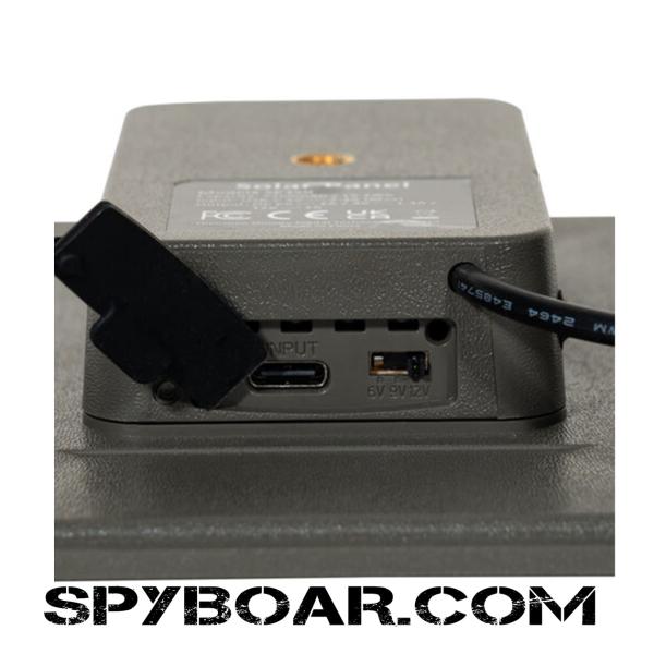 Соларен панел SP350 5200mAh за ловни камери от Meidase с вградена литиева батерия – 6V / 9V / 12V изход, кабел 4 м