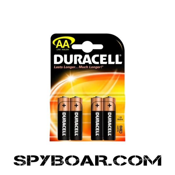 Алкални батерии Duracell тип АА - 1.5 V (4 броя)