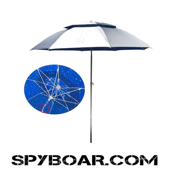 Lifeguard beach umbrella with UV protection factor 30+, diameter 2 m.